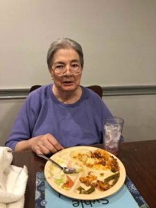 Angels for the Elderly memory care resident enjoying meal in Montgomery, AL