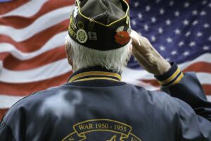 Lake Howard Heights | Senior saluting flag