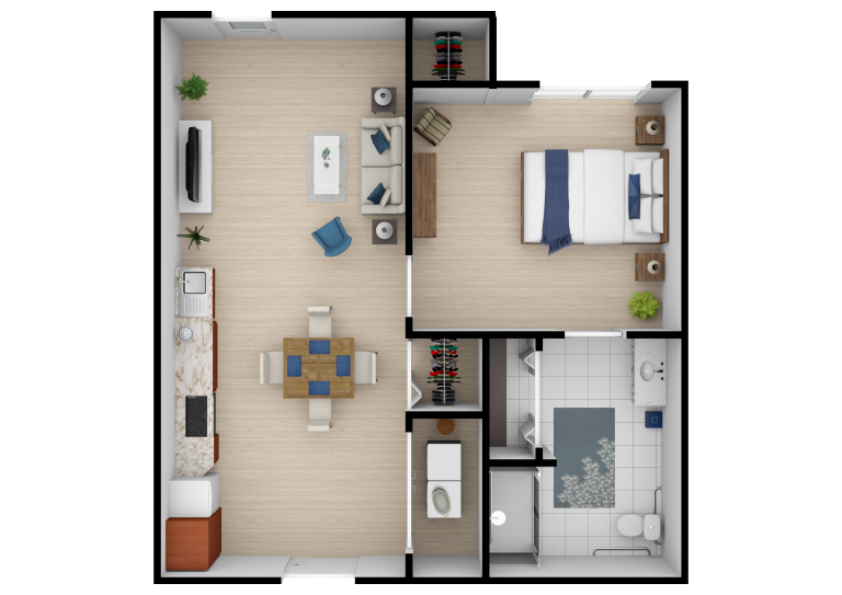 Legacy Reserve at Fairview | One Bedroom Floor Plan
