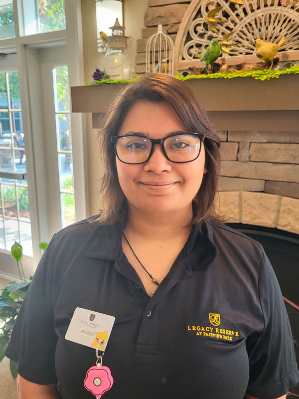 Jessica Flores, Associate of the Month, August 2024 | Legacy Reserve at Fairview Park