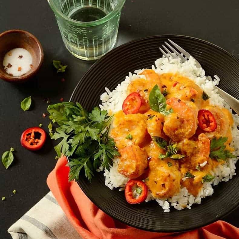 Brazilian Shrimp in Coconut Sauce