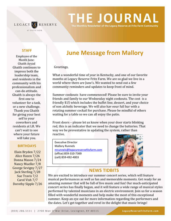 Newsletter June 2023