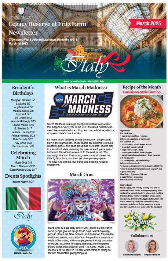 March 2025 Newsletter