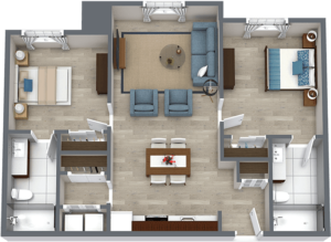 Two Bedroom Type C Floor Plans Legacy Reserve Old Town