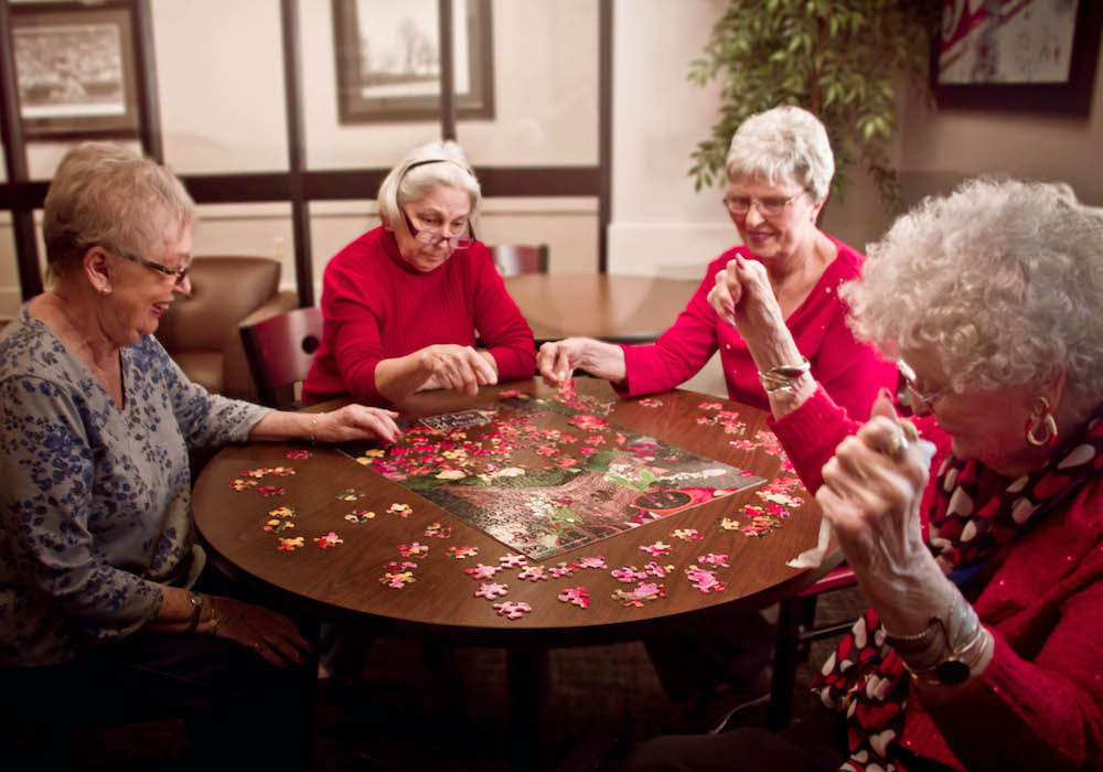 Legacy Ridge at Trussville | Senior Ladies with Puzzle