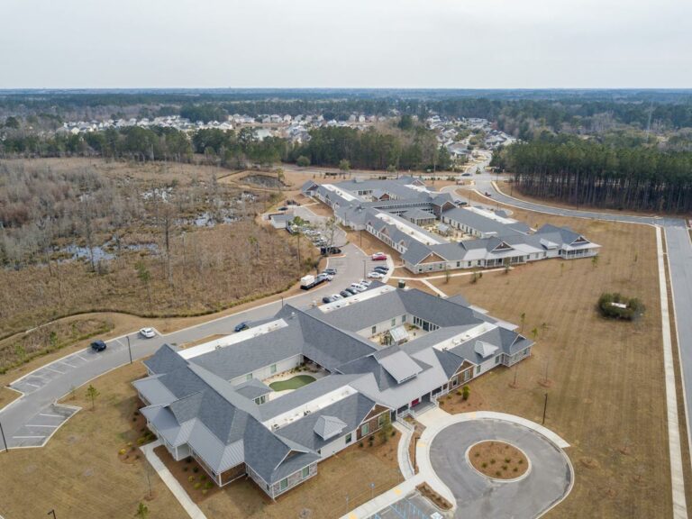 Legacy at Savannah Quarters | Aerial View of Assisted Living and Memory Care Buildings