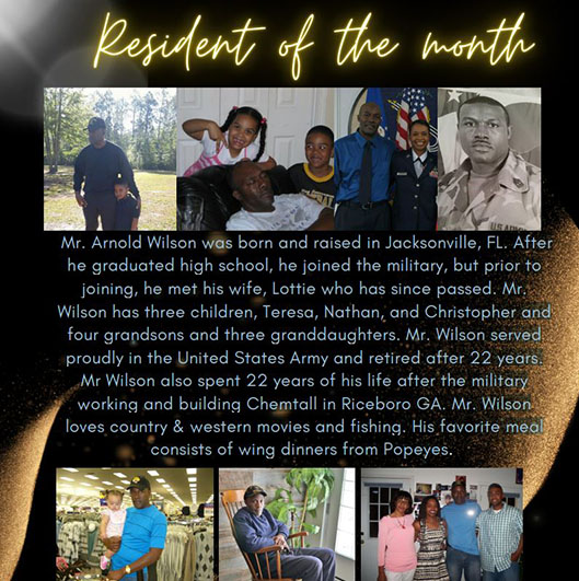 Arnold Resident Of The Month Legacy At Savannah Quarters