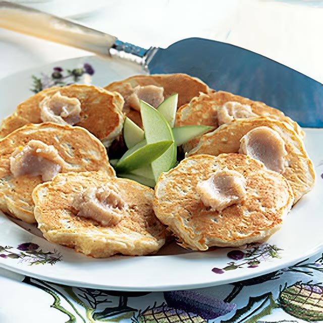 Apple pancakes with cinnamon butter