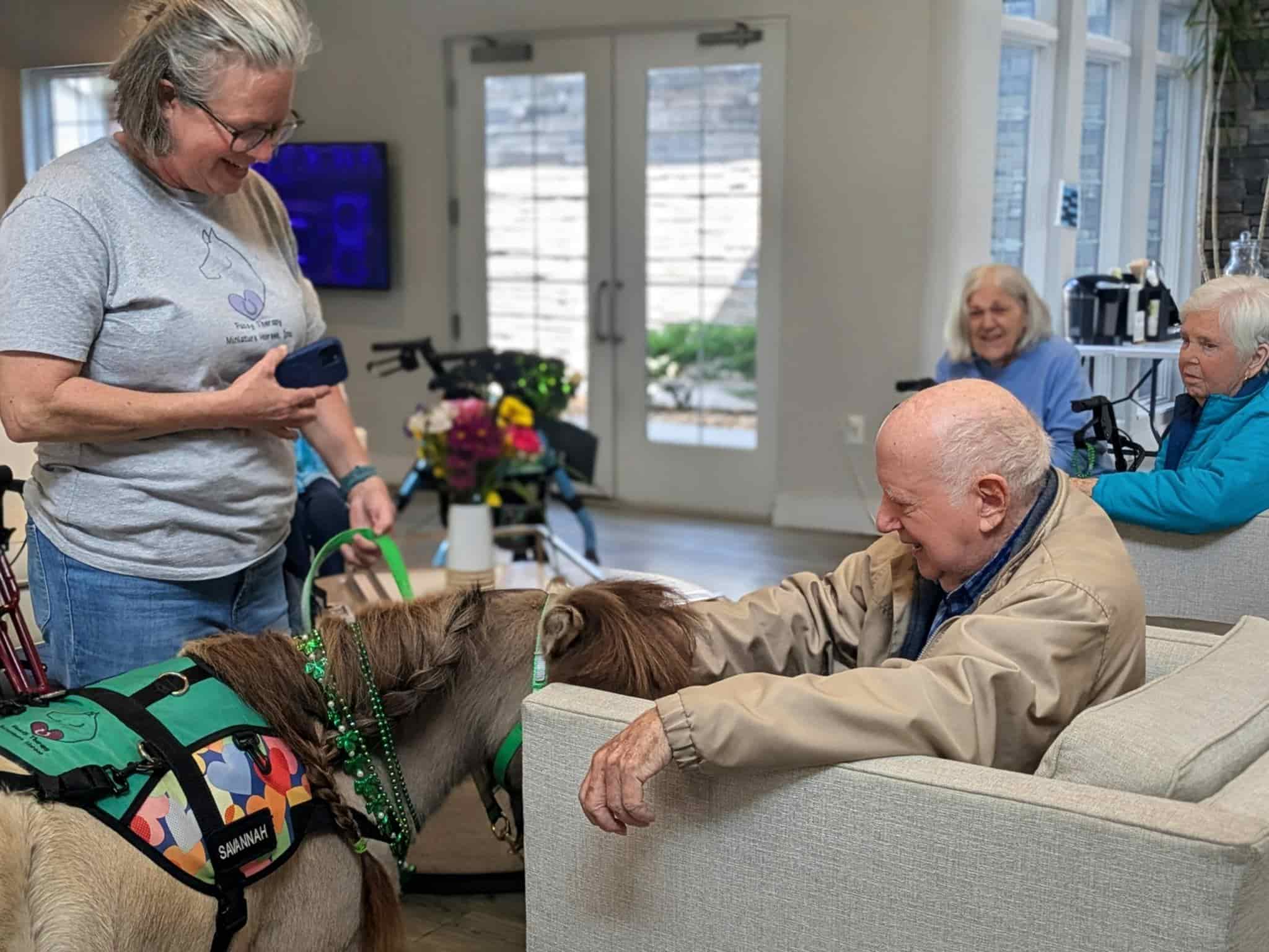 Mini Therapy Horse Visits Pooler Seniors and Steals the Show | Legacy at Savannah Quarters