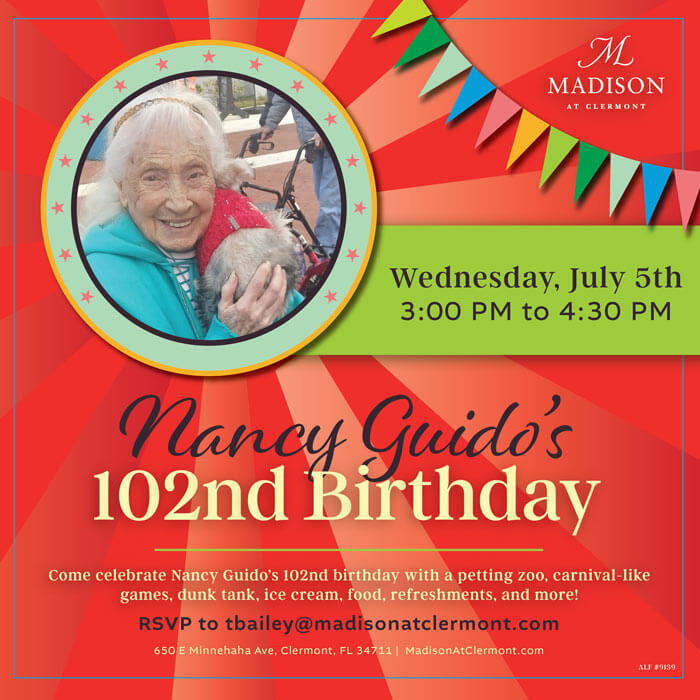 Nancy Guido's 102nd birthday | Madison at Clermont