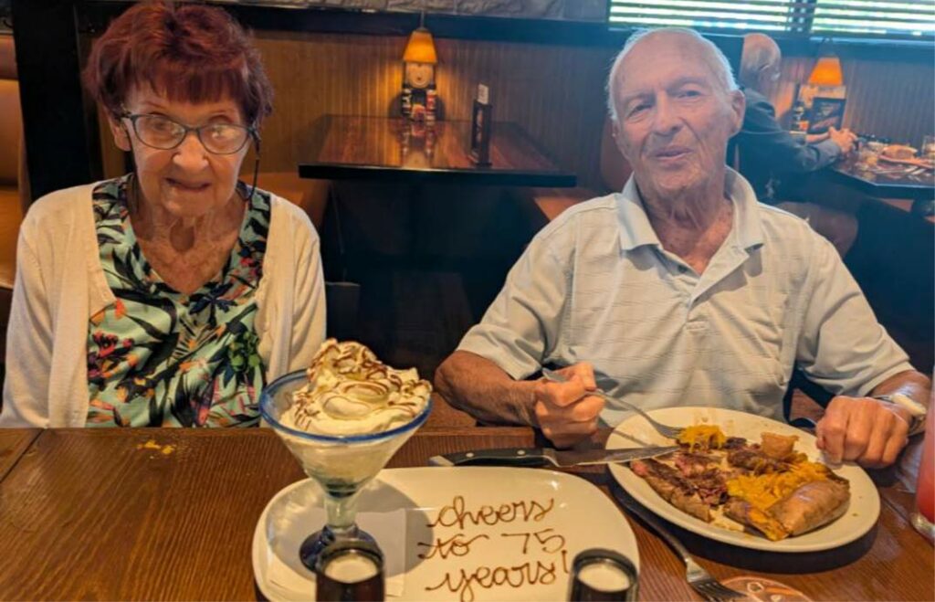 Happy 75th anniversary to Melvin and Shirley Traub!