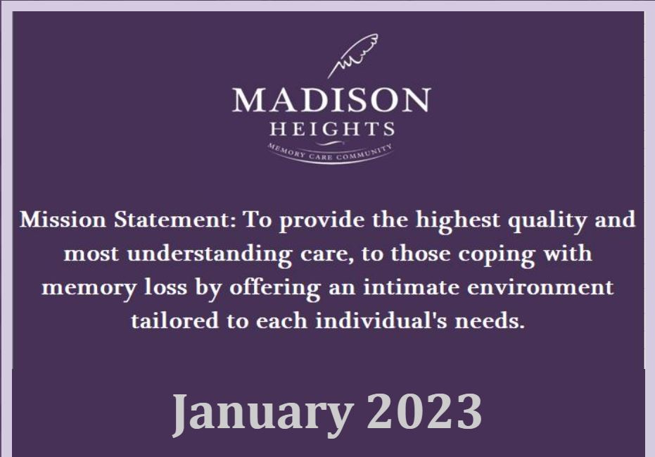 Newsletter Madison Heights Evans