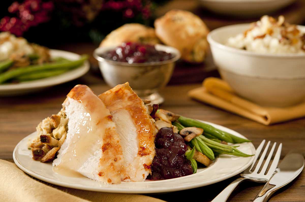 Madison Heights at the Prado | Turkey, green beans, stuffing, and cranberries