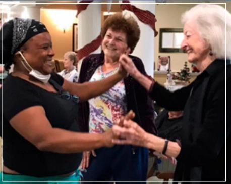 Senior Dancing in a Seinor Living Community
