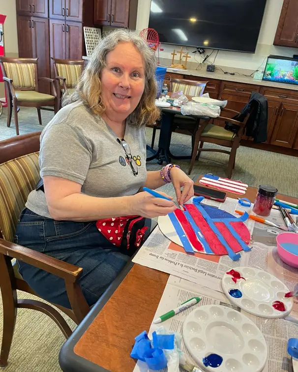 Senior Doing Handcrafting Madison at Ocoee