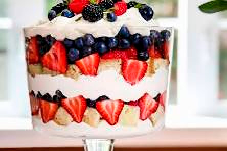 Patriotic Berry Trifle