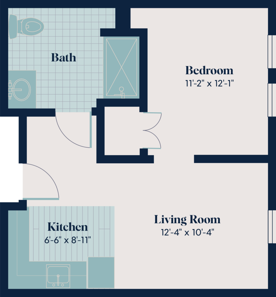 Assistes Living - One Bedroom | 1.1 | 471 sq. ft.