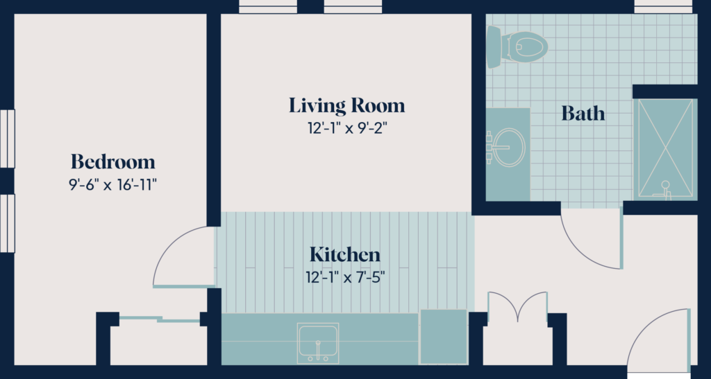 Assisted Living - One Bedroom | 1.2 | 537 sq. ft.