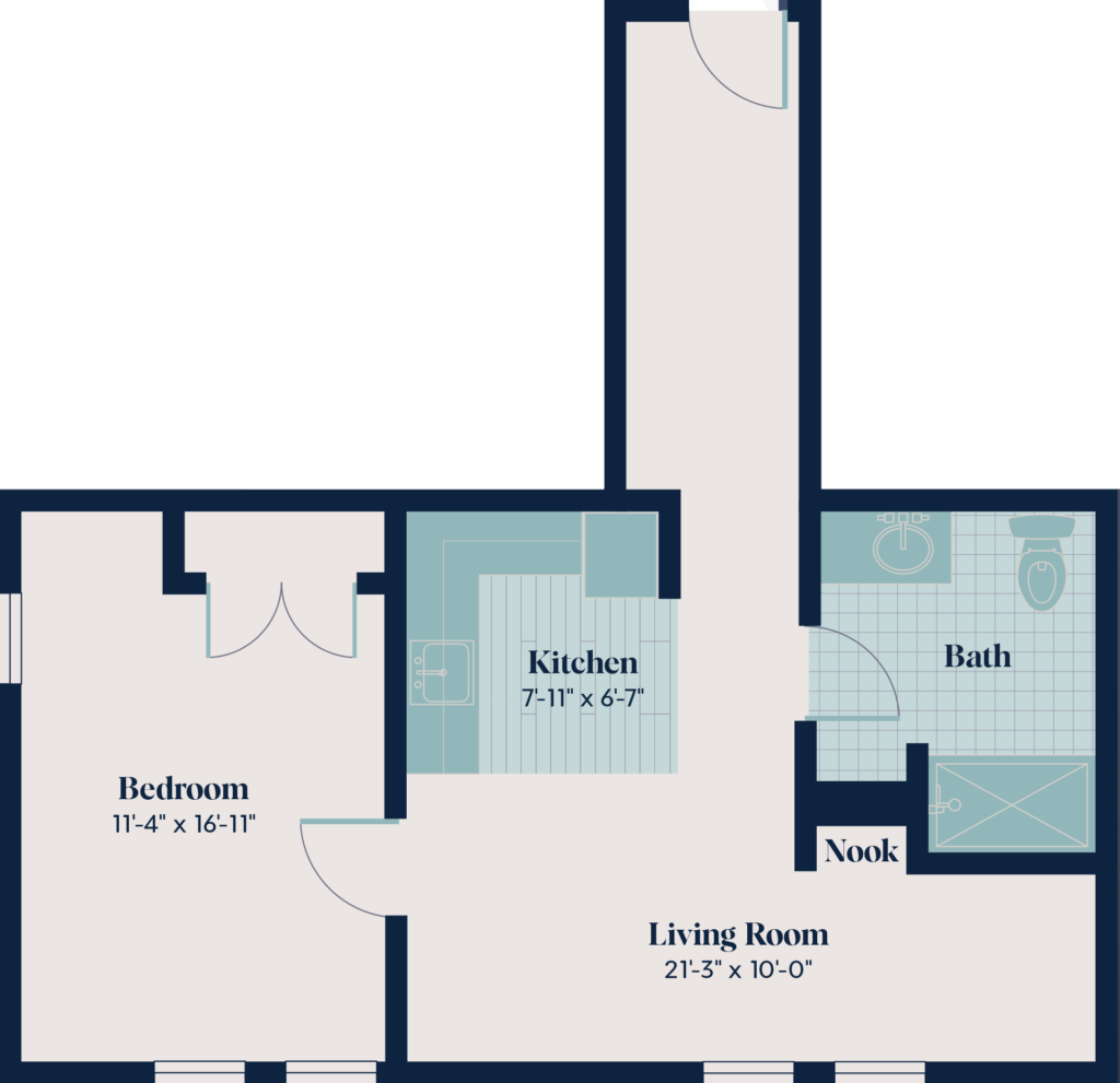Assistes Living - One Bedroom | 1.4 | 543 sq. ft.