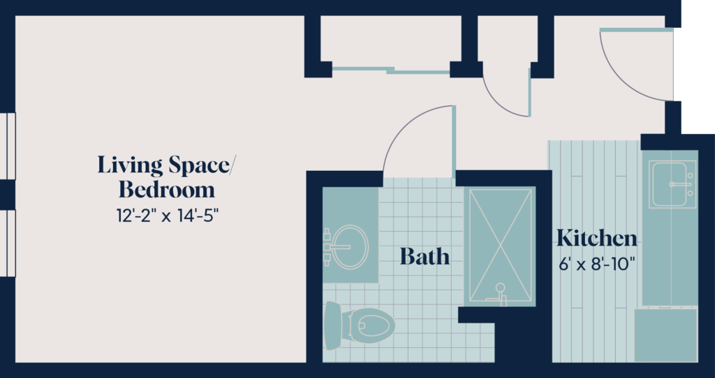 Asissted Living - Studio | ST.10 | 398 sq. ft.