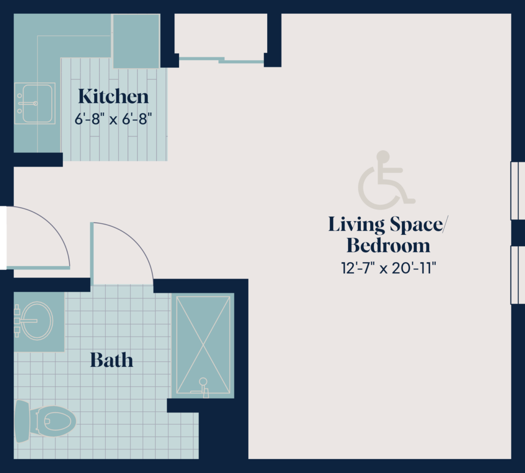 Asissted Living - Studio | ST.14 | 479 sq. ft.