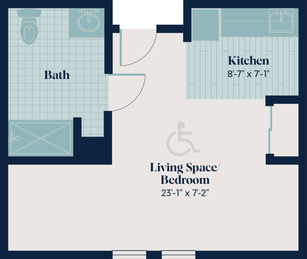 Assisted Living - Studio | ST.4 | 434 sq. ft.