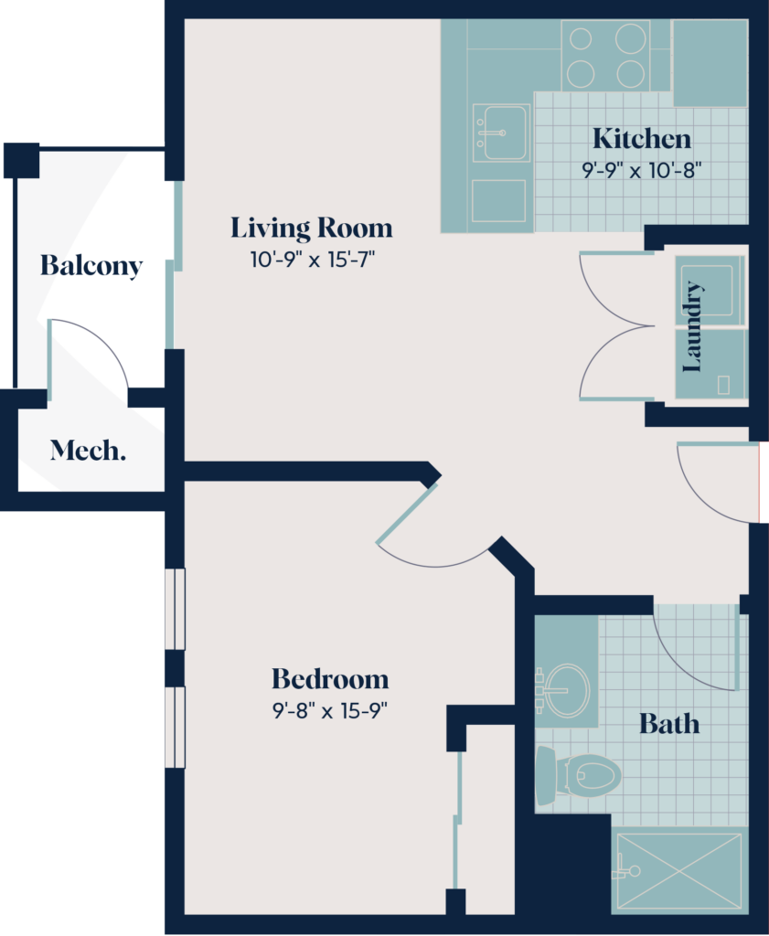 Independent Living - One Bedroom | 1.5 | 662 sq. ft.