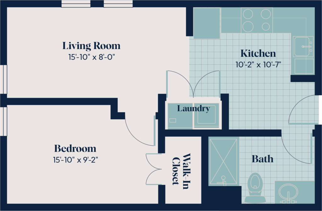 Independent Living - One Bedroom | 1.6 | 601 sq. ft.