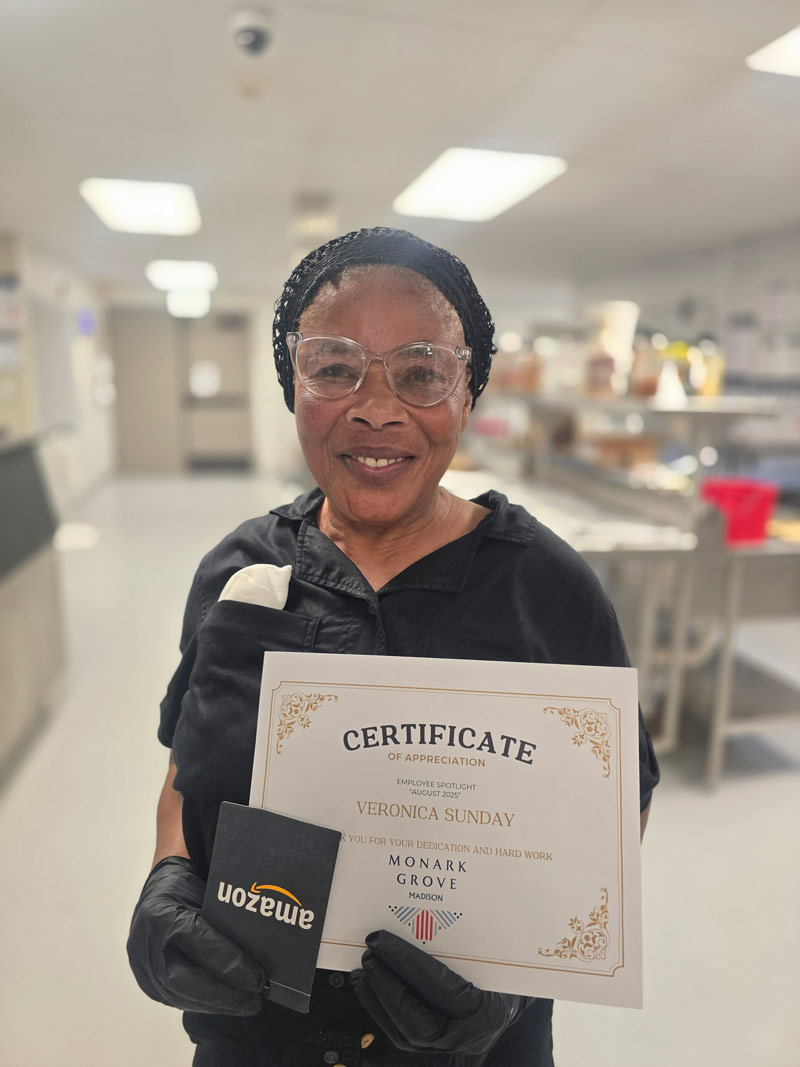 Veronica Sunday, Associate of the Month