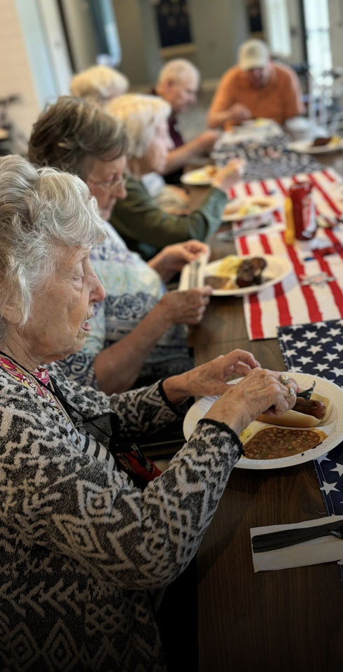 Senior Getting Lunch