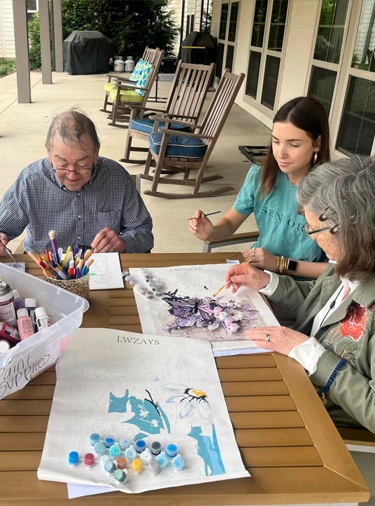 Senior Painting Memory Care