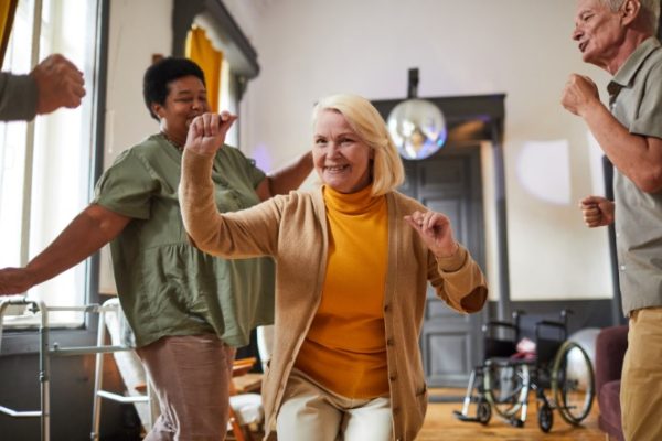 Senior Dancing To Music