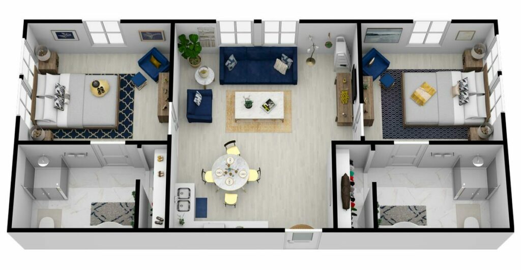 Two Bedroom Floor Plans The Goldton At Athens