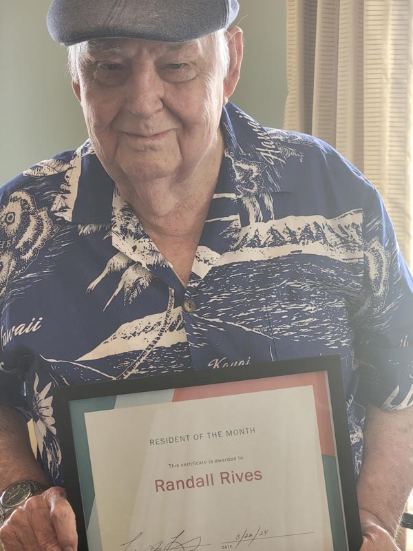 Randall Rives, Resident of the Month, June 2024 | The Goldton at Athens