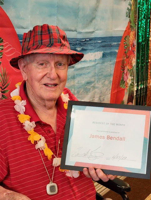 James Bendall Resident of the Month