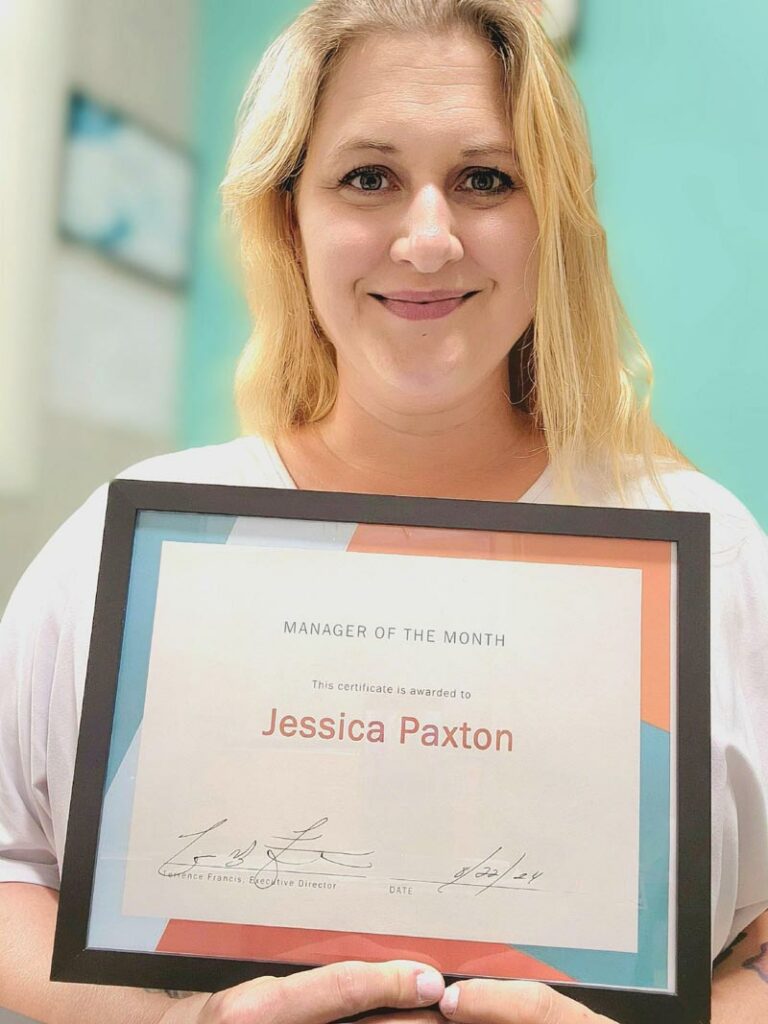 Leader of the Month, August Jessica Paxton
