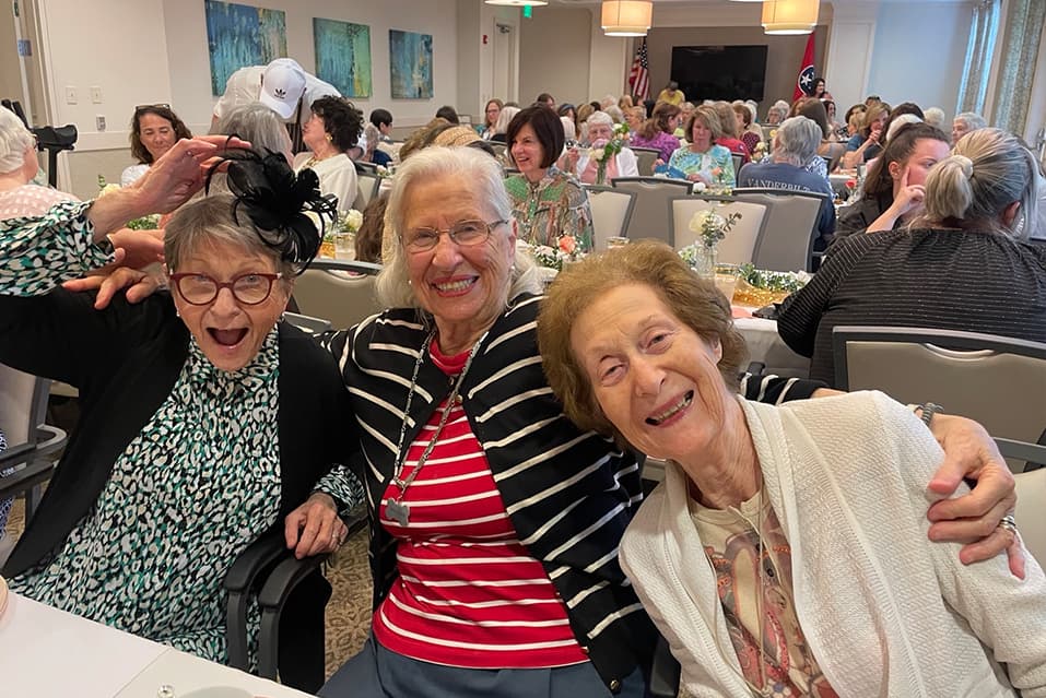 Seniors happy in a senior living community