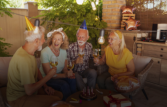 Seniors in a celebration Lake Nona
