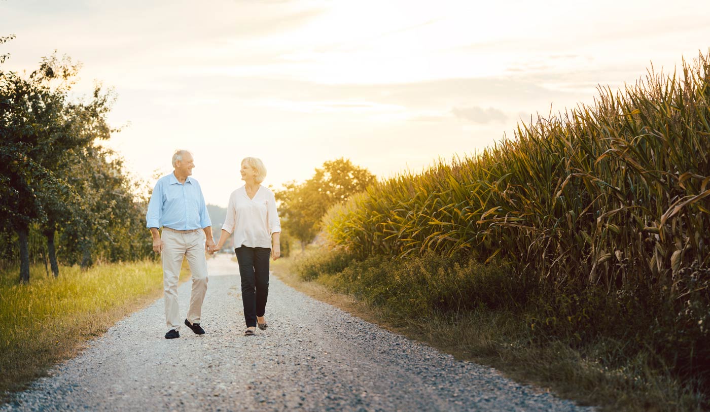 The Goldton at Spring Hill | Seniors walking along path