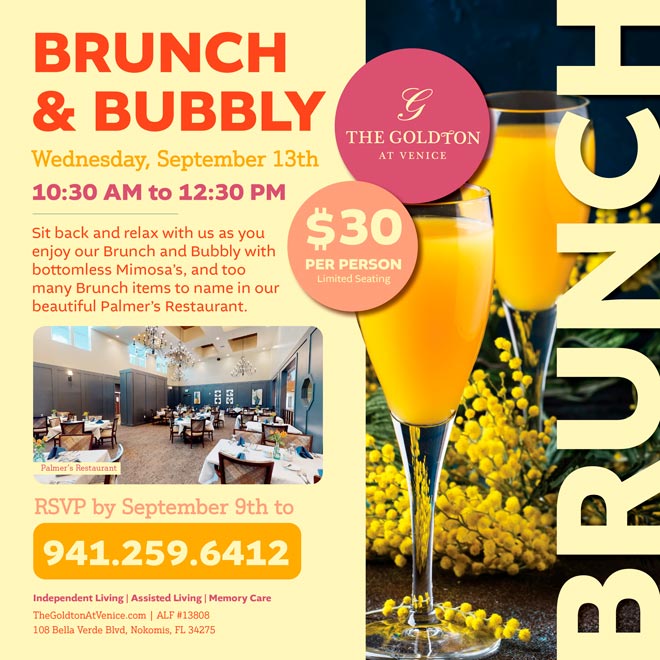 Brunch and Bubbly | September 13th 2023 | The Goldton at Venice