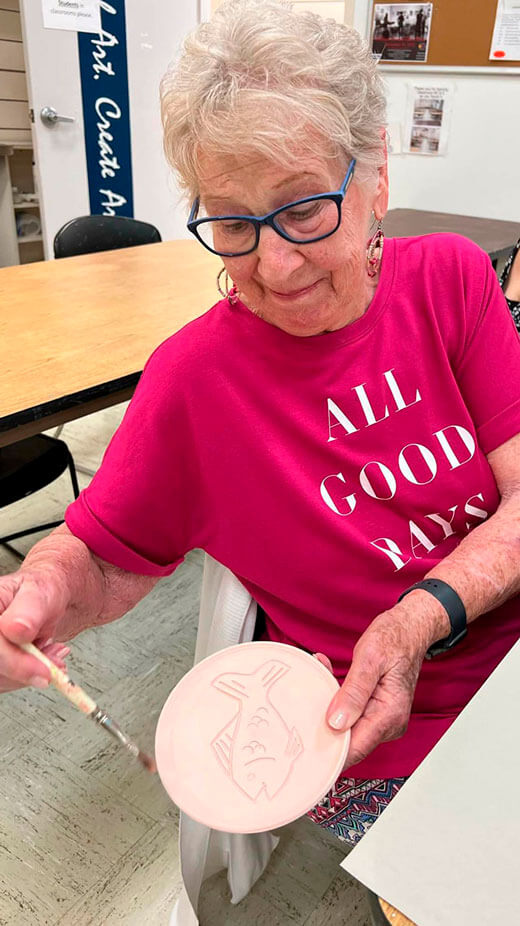 Senior Painting Memory Care Living