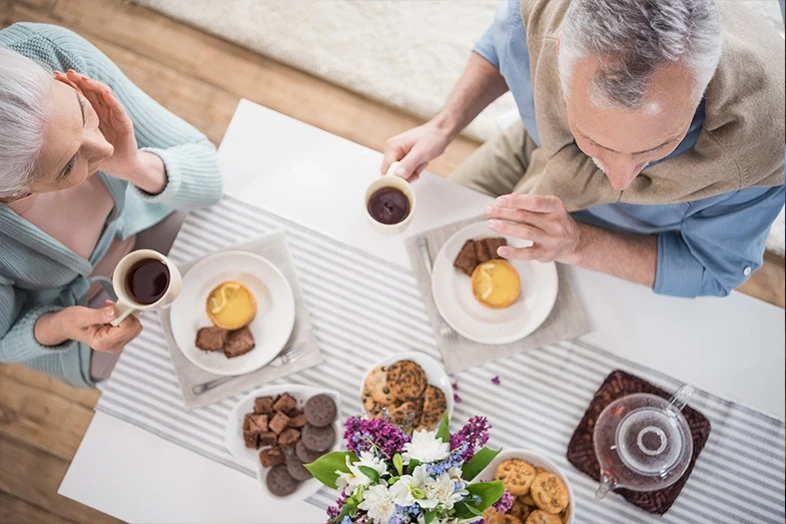 Seniors Having Breakfast Independent Living
