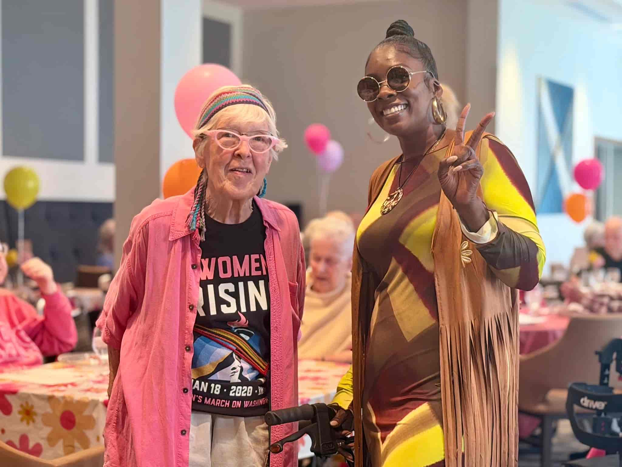Residents at Tribute at Black Hill participating in a group exercise and social engagement activity in Germantown, MD