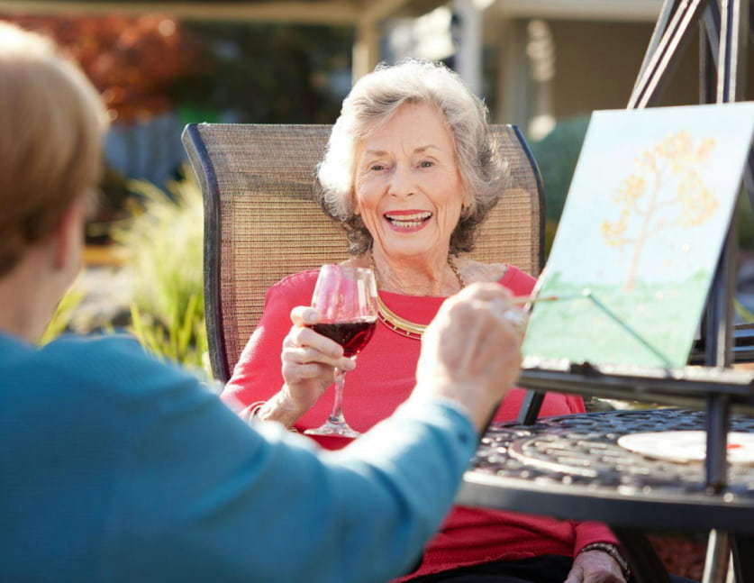 Senior enjoying outdoors