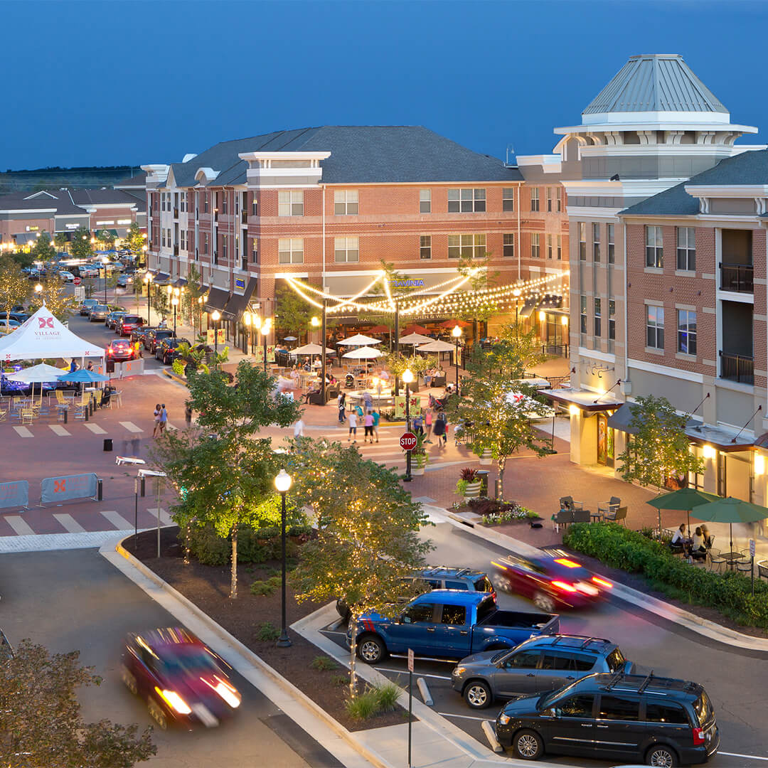 Evening View of Village — One Loudoun