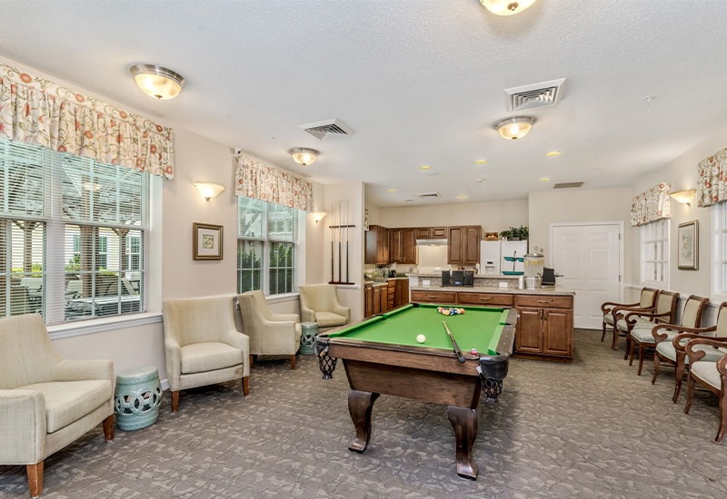 billiards room