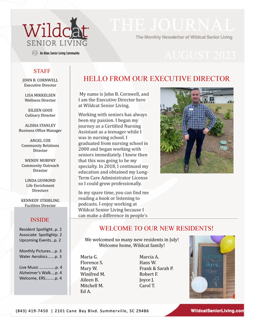Newsletter August 2023 | Wildcat Senior Living
