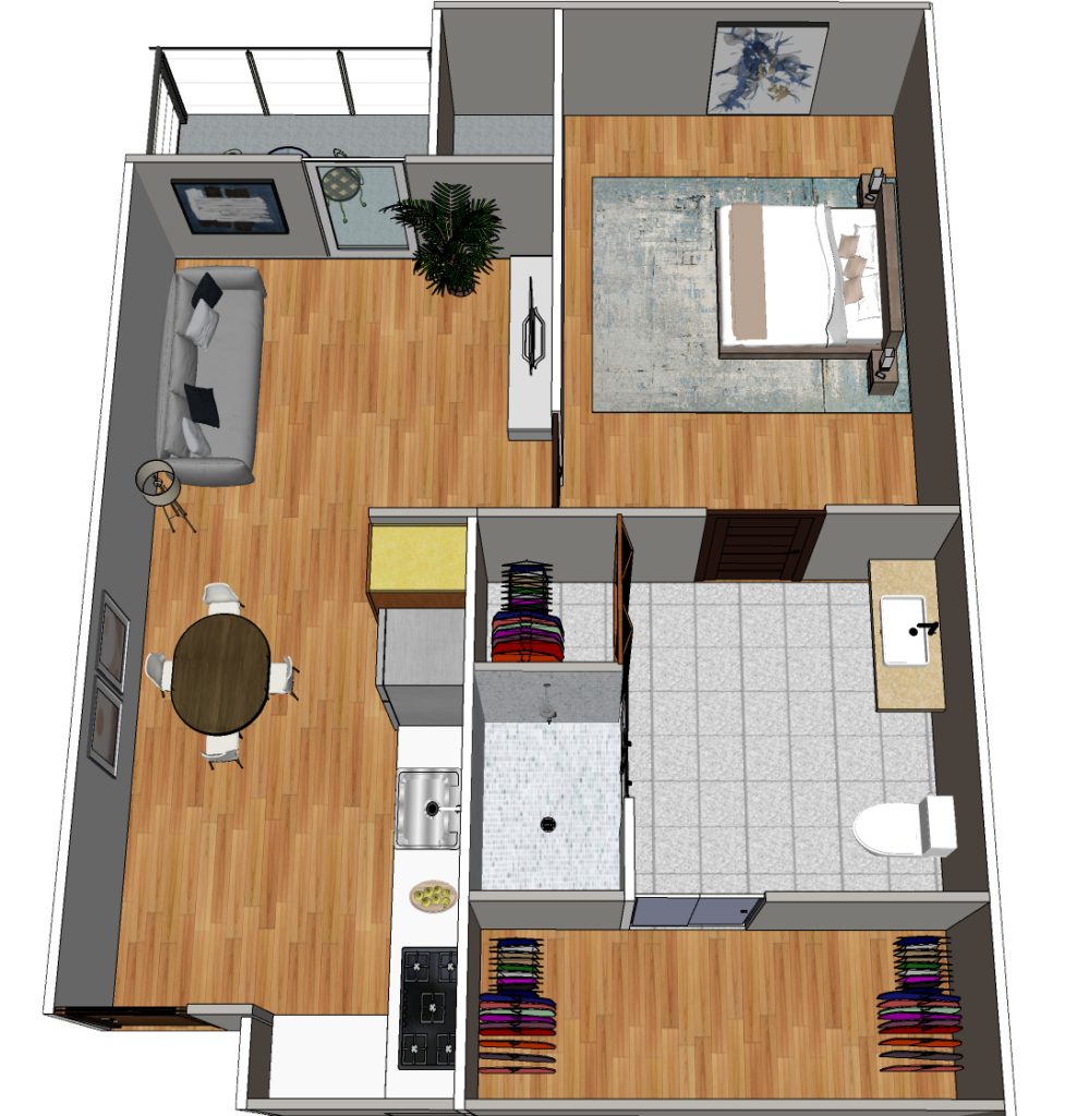 One Bedroom floor plan