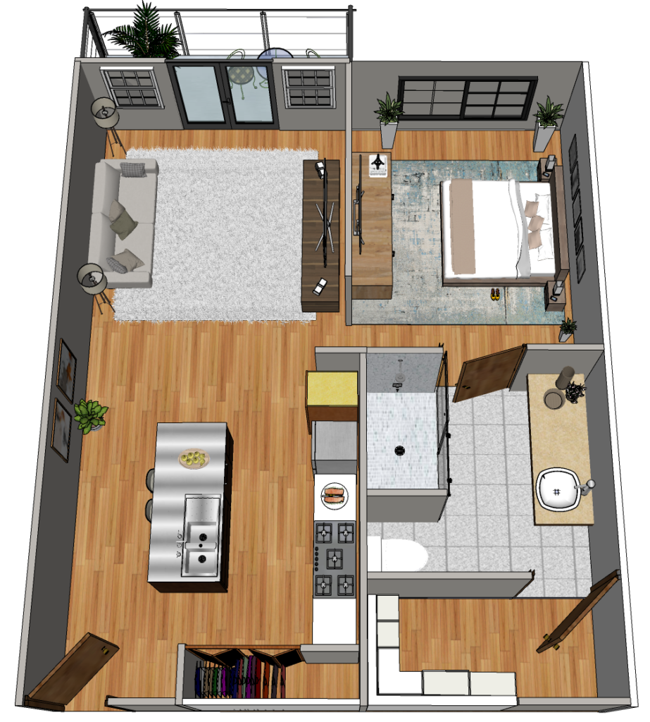 One Bedroom floor plan