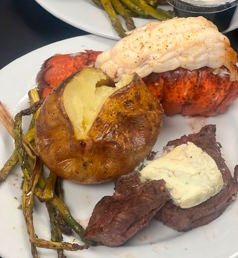 Lobster With Steak Dish